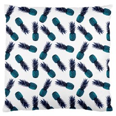 Pinapples Blue Large Flano Cushion Case (two Sides)