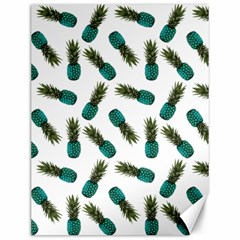 Pinapples Teal Canvas 12  X 16  by snowwhitegirl