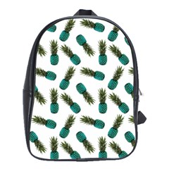 Pinapples Teal School Bag (large)