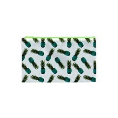 Pinapples Teal Cosmetic Bag (xs) by snowwhitegirl