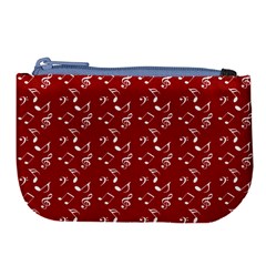 Red White Music Large Coin Purse