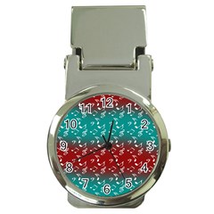 Red Teal Music Money Clip Watches