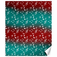 Red Teal Music Canvas 8  X 10  by snowwhitegirl