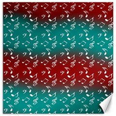 Red Teal Music Canvas 20  X 20 