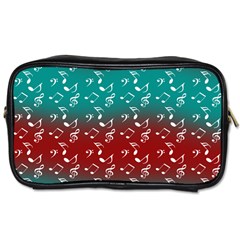 Red Teal Music Toiletries Bag (one Side) by snowwhitegirl