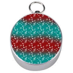 Red Teal Music Silver Compasses