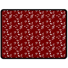 Burgundy Music Double Sided Fleece Blanket (large)  by snowwhitegirl