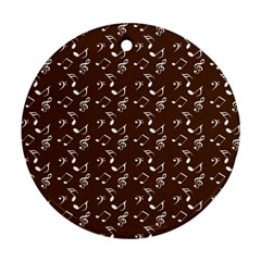 Brown Music Ornament (round)