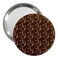 Brown Music 3  Handbag Mirrors