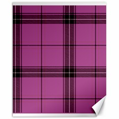 Violet Plaid Canvas 16  X 20 