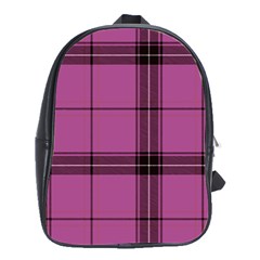 Violet Plaid School Bag (large)