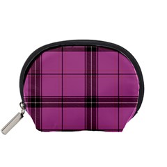 Violet Plaid Accessory Pouch (small)