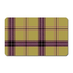 Beige Purple Plaid Magnet (rectangular)