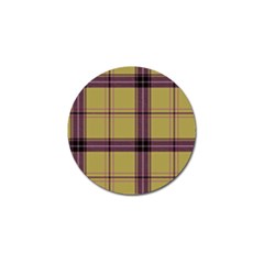 Beige Purple Plaid Golf Ball Marker (4 Pack) by snowwhitegirl