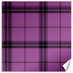 Lilac Plaid Canvas 12  X 12 