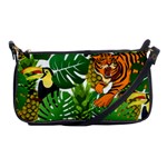 Tropical Pelican Tiger Jungle Shoulder Clutch Bag Front