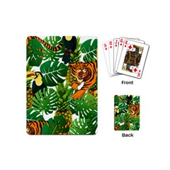Tropical Pelican Tiger Jungle Playing Cards (mini) by snowwhitegirl