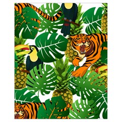 Tropical Pelican Tiger Jungle Drawstring Bag (small)