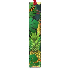 Tropical Pelican Tiger Jungle Black Large Book Marks by snowwhitegirl