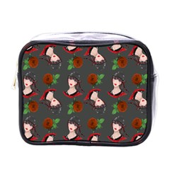 Vintage Flapper Woman Mini Toiletries Bag (One Side)