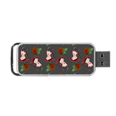 Vintage Flapper Woman Portable USB Flash (One Side)