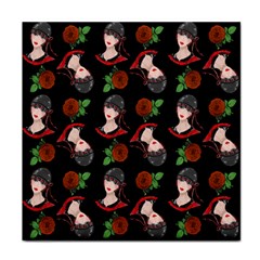 Vintage Flapper Woman Black Face Towel