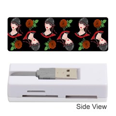 Vintage Flapper Woman Black Memory Card Reader (stick) by snowwhitegirl