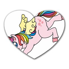 Unicorn Arociris Raimbow Magic Heart Mousepads