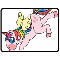 Unicorn Arociris Raimbow Magic Fleece Blanket (Large) 