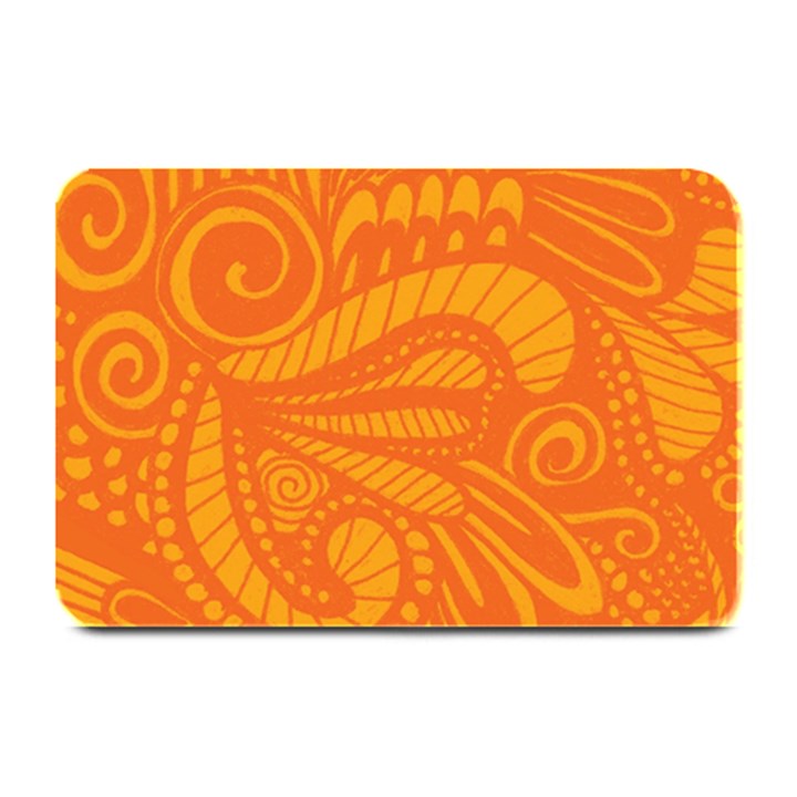 Pop Orange Plate Mats