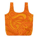 Pop Orange Full Print Recycle Bag (L) Front