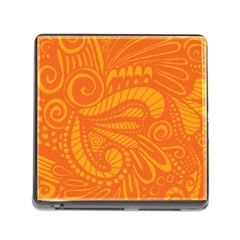 Pop Orange Memory Card Reader (square 5 Slot) by ArtByAmyMinori