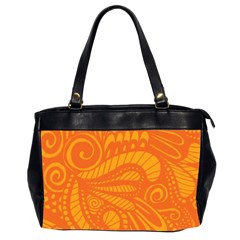 Pop Orange Oversize Office Handbag (2 Sides) by ArtByAmyMinori