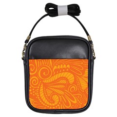 Pop Orange Girls Sling Bag by ArtByAmyMinori