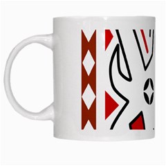 Traditional Art Torajan Pattern White Mugs