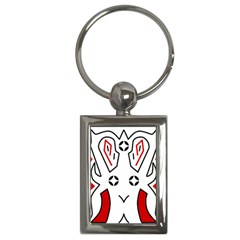 Traditional Art Torajan Pattern Key Chains (Rectangle) 