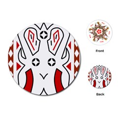 Traditional Art Torajan Pattern Playing Cards (Round)