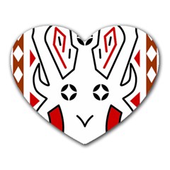 Traditional Art Torajan Pattern Heart Mousepads