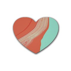 Clay And Water Rubber Coaster (heart)  by WILLBIRDWELL