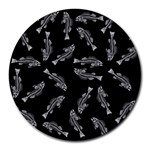 Vintage Fish Skeleton pattern  Round Mousepads Front