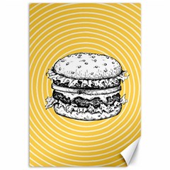 Pop Art Hamburger  Canvas 12  X 18  by Valentinaart