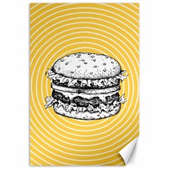 Pop Art Hamburger  Canvas 24  X 36  by Valentinaart