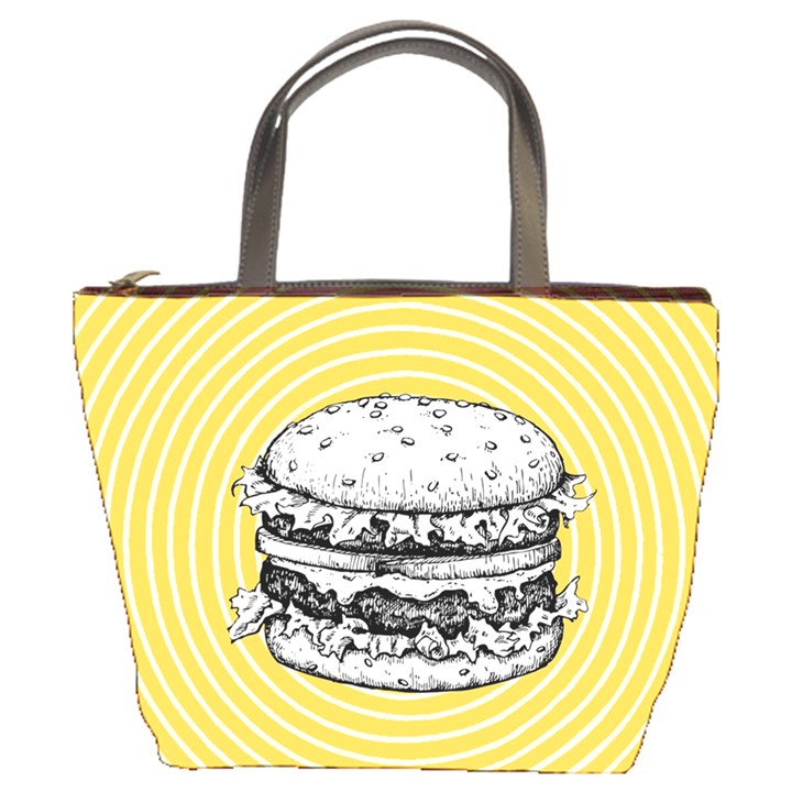 Pop art Hamburger  Bucket Bag