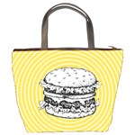 Pop art Hamburger  Bucket Bag Back