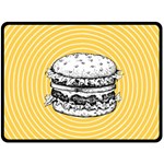 Pop art Hamburger  Double Sided Fleece Blanket (Large)  80 x60  Blanket Front