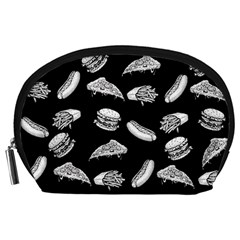 Fast Food Pattern Accessory Pouch (large) by Valentinaart