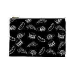 Fast Food Pattern Cosmetic Bag (large) by Valentinaart