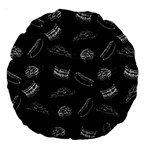 Fast food pattern Large 18  Premium Round Cushions Front