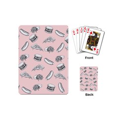 Fast Food Pattern Playing Cards (mini) by Valentinaart