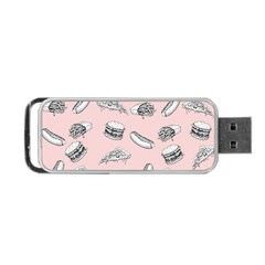 Fast Food Pattern Portable Usb Flash (two Sides) by Valentinaart